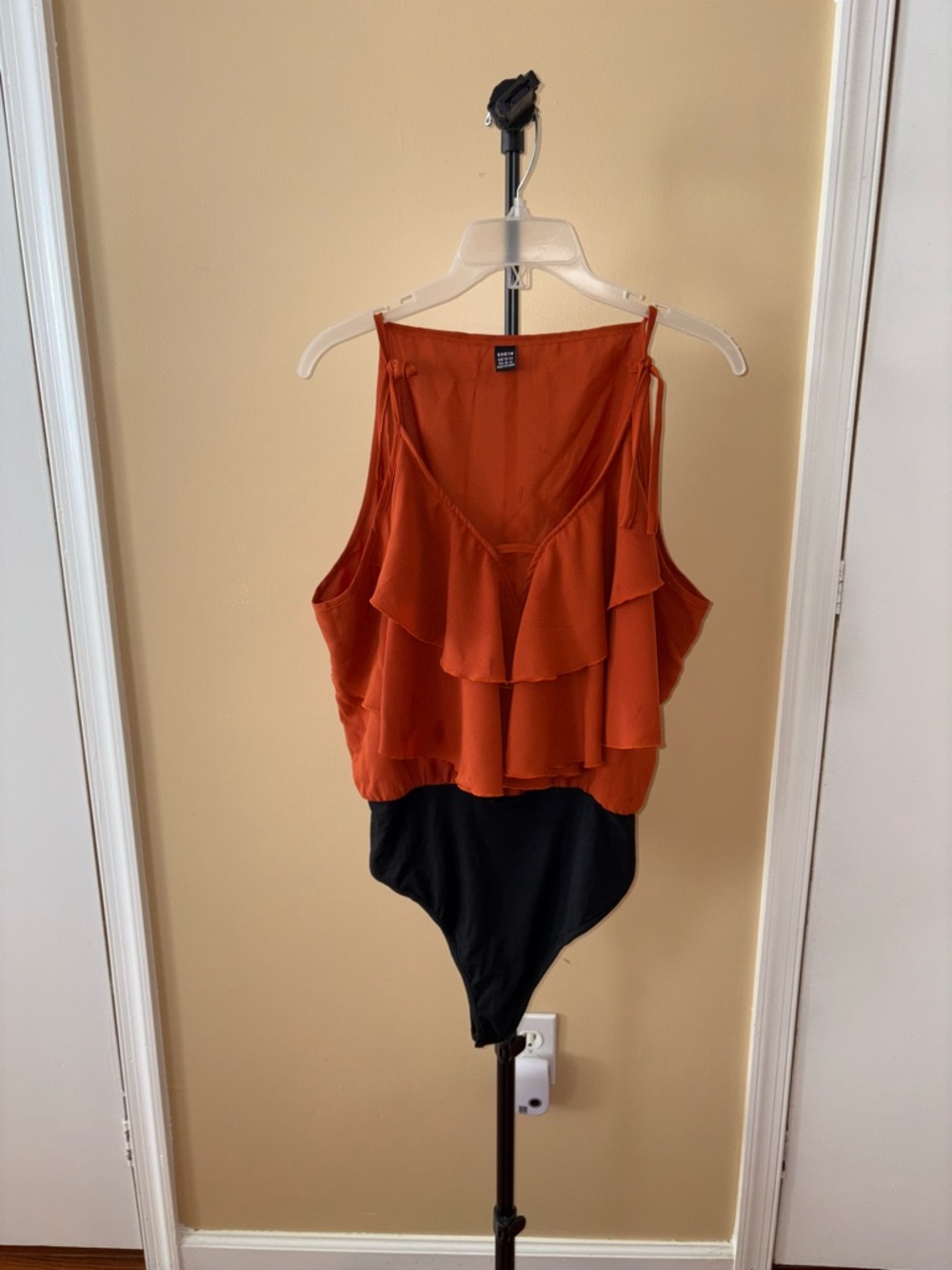 Orange Ruffle Bodysuit - Picture 3 of 8